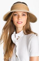 Women's Helen Kaminski 'mita' Packable Raffia Visor - Brown