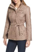 Women's Michael Michael Kors Belted Quilted Jacket - Black