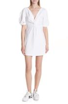 Women's A.l.c. Mirren Twist Front Linen Blend Dress - White