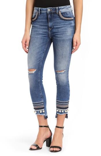 Women's Mavi Jeans Tess Super Skinny Pompom Jeans 27 - Blue