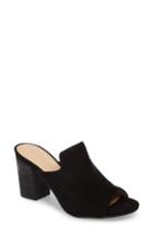 Women's Pelle Moda Blair Peep Toe Mule .5 M - Black