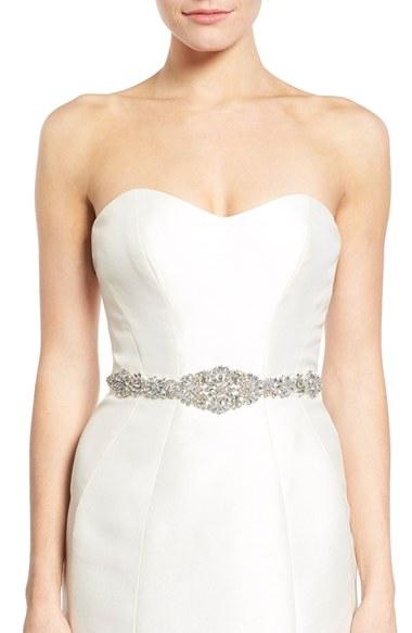 Women's Nina Faux Crystal Flower Sash Belt