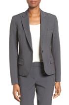 Women's Anne Klein One-button Suit Jacket - Grey