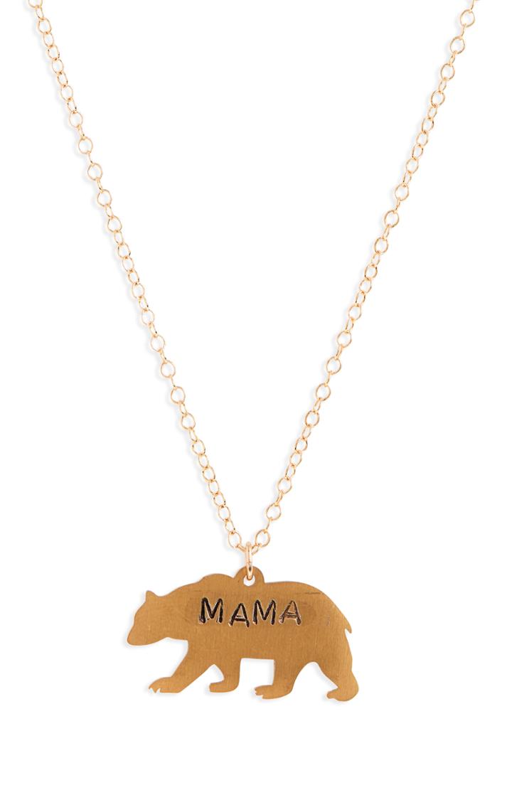 Women's All The Wire Mama Bear Necklace