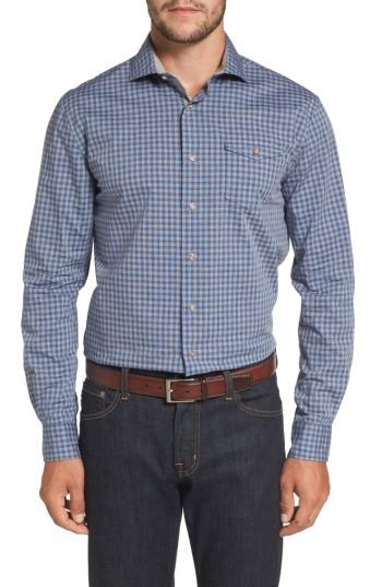 Men's Johnnie-o Red Rocks Check Sport Shirt - Blue