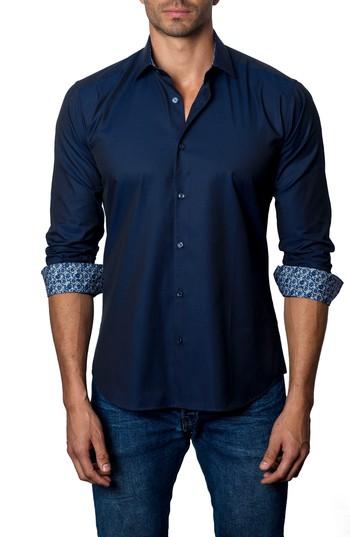 Men's Jared Lang Trim Fit Woven Sport Shirt - Blue