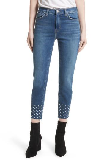 Women's L'agence Anjelique Studded Ankle Skinny Jeans