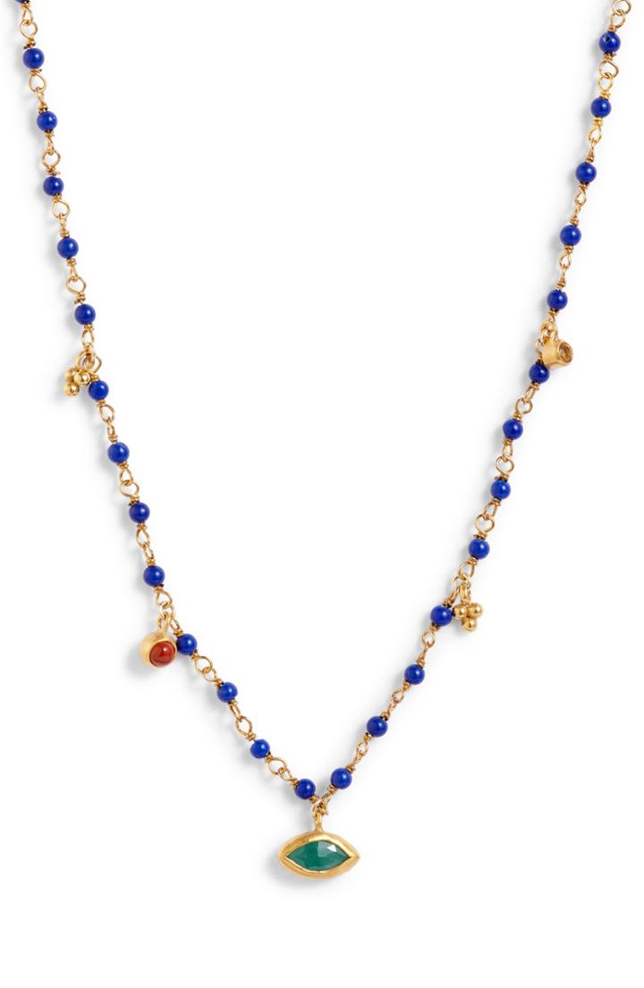 Women's Chan Luu Multistone Evil Eye Pendant Necklace