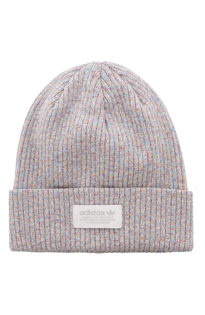 Women's Adidas Originals Ribbed Beanie Hat - White
