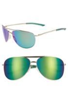 Men's Smith Serpico 2 65mm Mirrored Chromapop(tm) Aviator Sunglasses - Gold/ Green