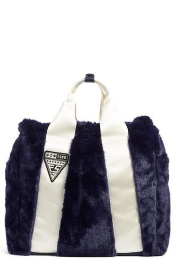 Fenty Puma By Rihanna Faux Shearling Giant Shopper - Blue