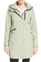Petite Women's Kristen Blake Crossdye Hooded Soft Shell Jacket (regular & ), Size Petite P - Green