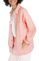 Women's Madewell Pink Denim Chore Coat, Size - Pink