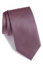 Men's Brioni Solid Silk Tie, Size - Pink