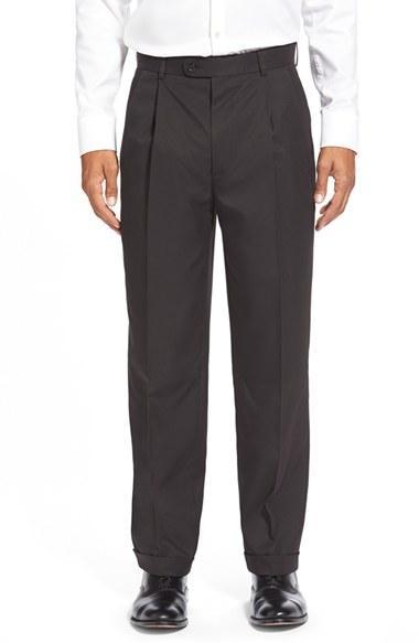 Men's Linea Naturale Washable Pleated Micro Twill Trousers