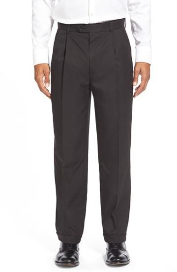 Men's Linea Naturale Washable Pleated Micro Twill Trousers