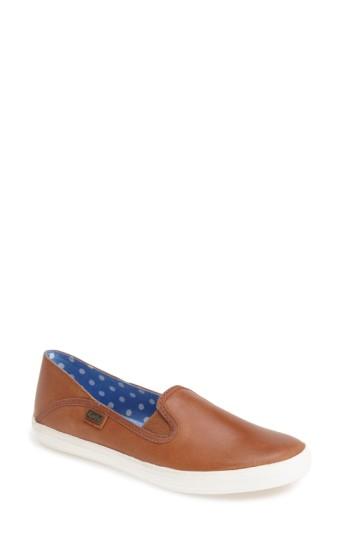 Women's Keds 'crashback' Leather Slip-on M - Brown