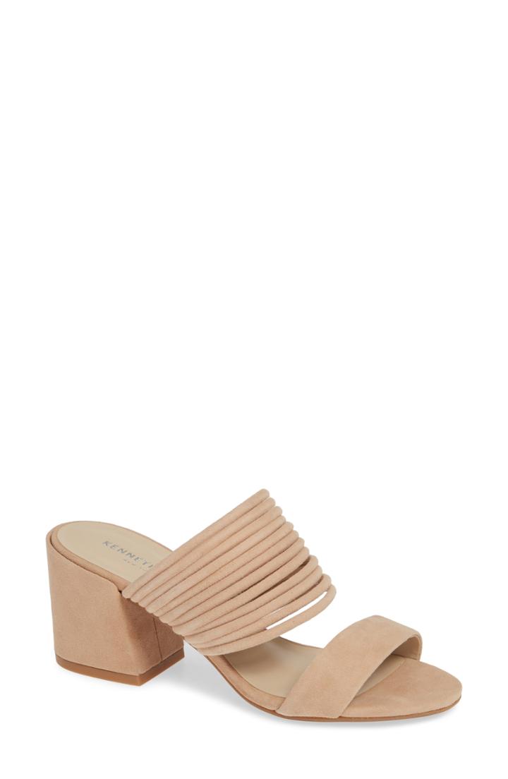 Women's Kenneth Cole New York Hannon Strappy Slide Sandal .5 M - Beige