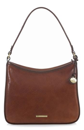 Brahmin Noelle Smooth Leather Hobo Bag - Brown