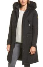 Women's Barbour Mondello Hooded Water Resistant Jacket With Faux Fur Trim Us / 10 Uk - Black