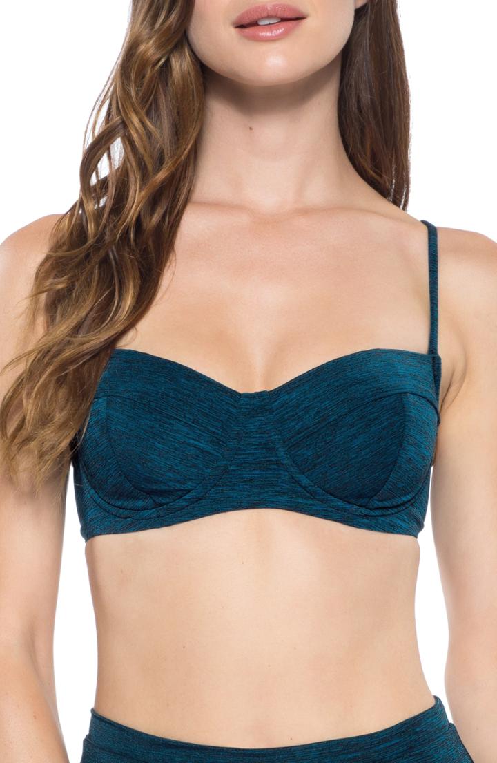 Women's Becca Mesa Verde Underwire Bikini Top - Blue/green