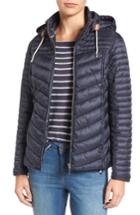 Women's Barbour Headland Quilted Hooded Jacket Us / 8 Uk - Blue