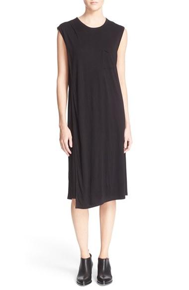 Women's T By Alexander Wang Overlap T-shirt Dress - Black