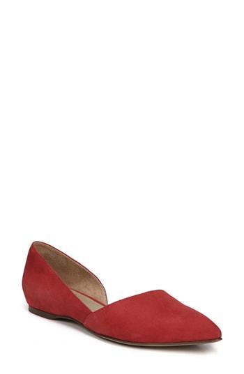 Women's Naturalizer Samantha Half D'orsay Flat M - Red