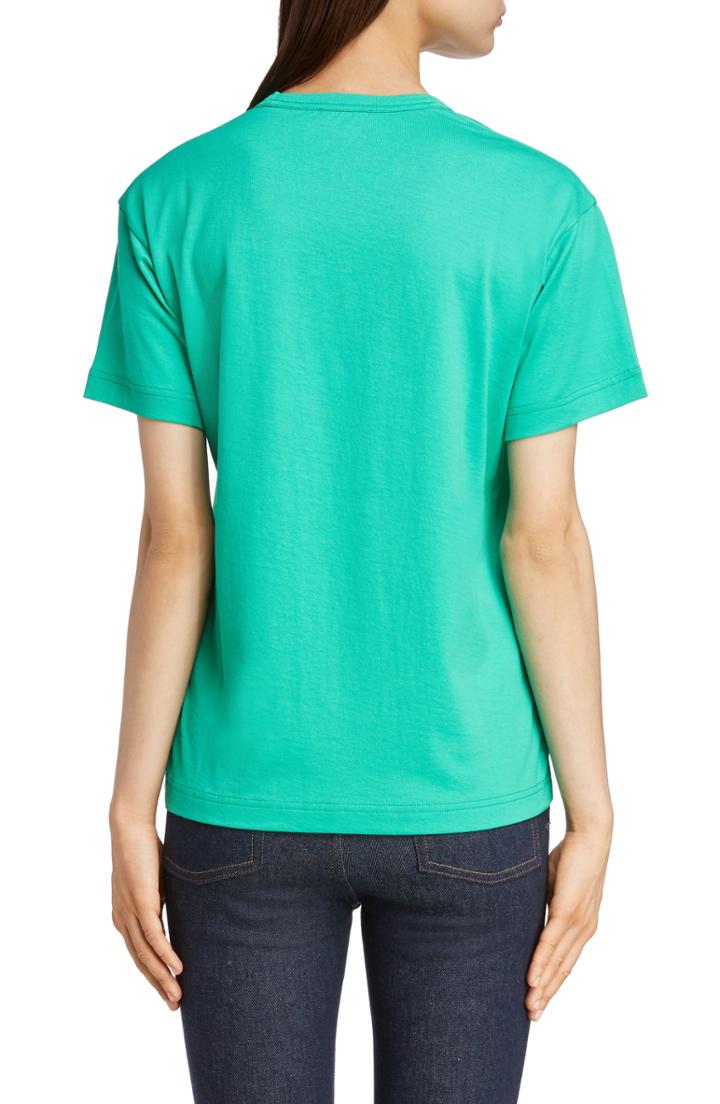 Women's Acne Studios Nash Face Tee, Size - Green