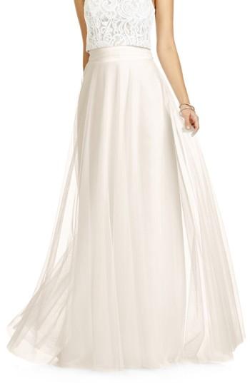Women's Dessy Collection Full Length Tulle Skirt - White