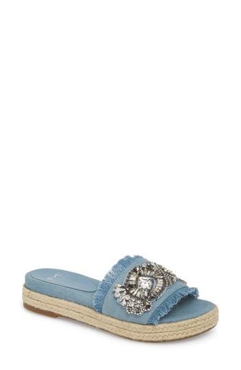 Women's Marc Fisher Ltd Jelly Ii Embellished Sandal .5 M - Blue