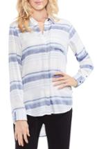 Women's Vince Camuto Herringbone Stripe Shirt, Size - Blue
