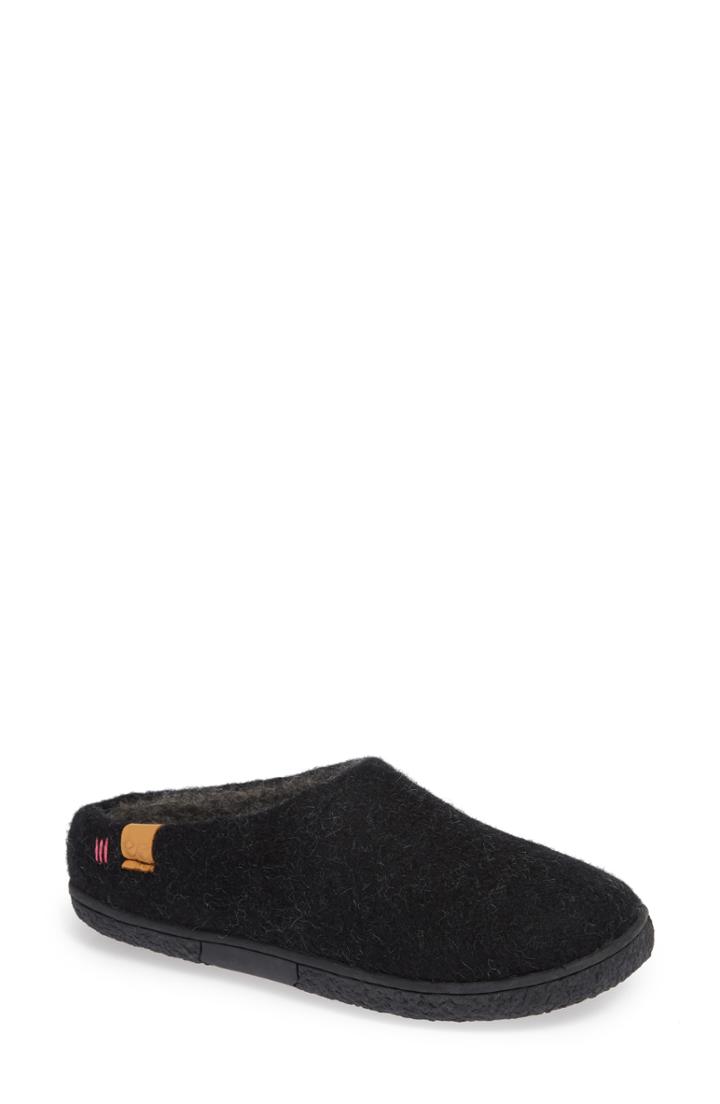 Women's Green Comfort Tibet Wool Slipper