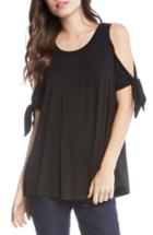 Women's Karen Kane Cold Shoulder Tie Sleeve Top - Black