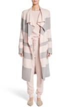 Women's St. John Collection Stripe Wool & Cashmere Sweater, Size - Pink