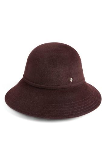 Women's Helen Kaminski Rollable Genuine Rabbit Fur Cloche - Purple