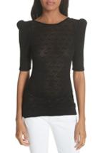 Women's Smythe Pouf Sleeve Top - Black