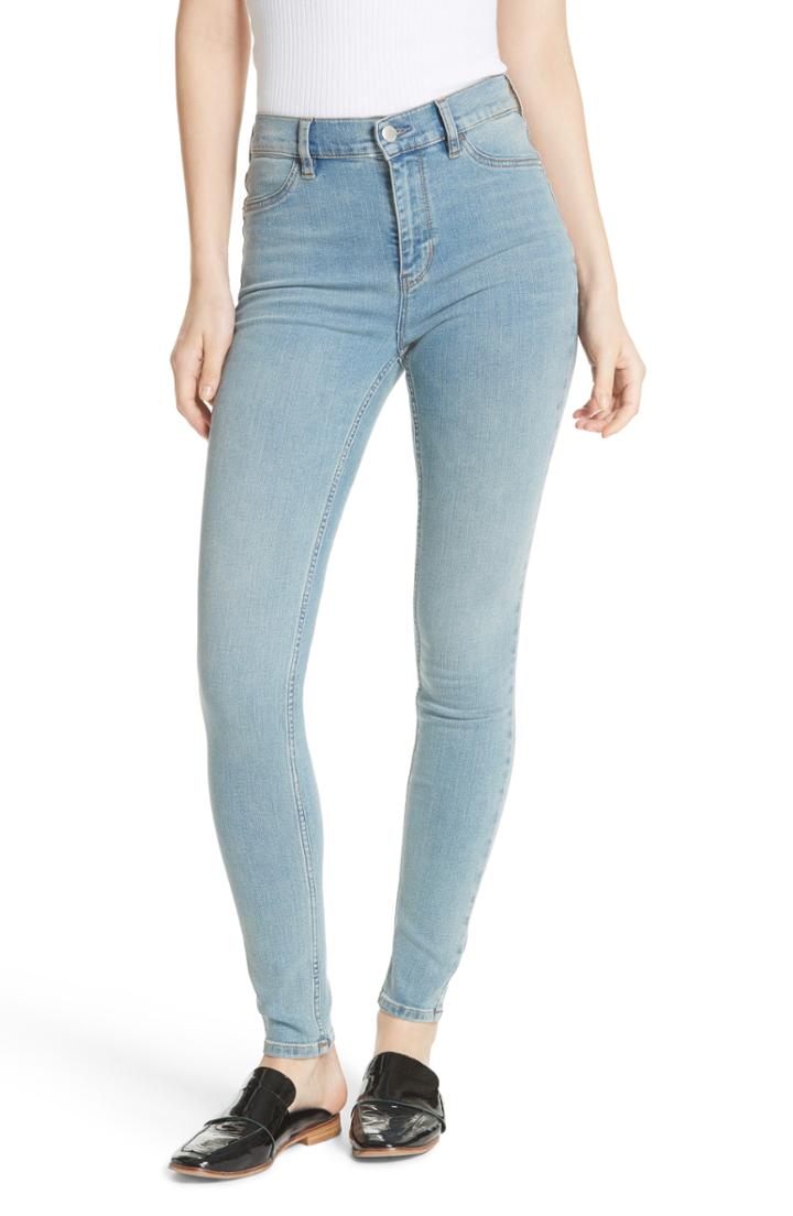 Women's We The Free By Free People Long & Lean High Waist Denim Leggings - Blue