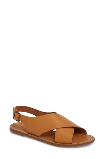 Women's Madewell Boardwalk Flat Sandal M - Brown
