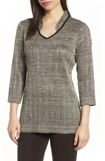 Women's Ming Wang Textured Knit Tunic - Brown