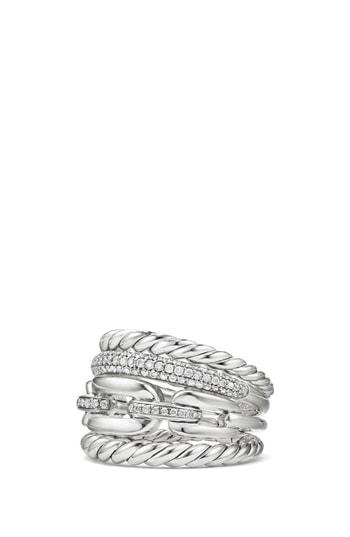 Women's David Yurman Wellesley Four-row Ring With Diamonds