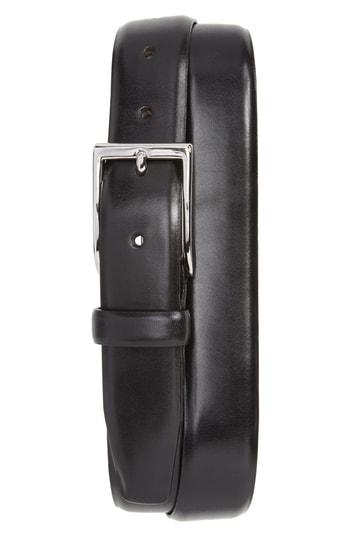 Men's J.crew Leather Dress Belt - Black