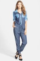 Women's Kensie Two-tone Denim Jumpsuit