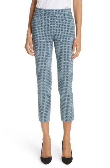 Women's Theory Treeca Two Hexagonal Wool Blend Pants - Blue