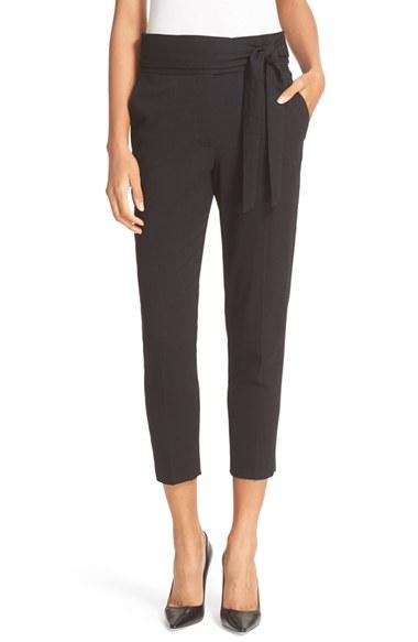 Women's Iro Tie Waist Stretch Wool Pants