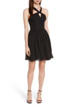 Women's L'agence Valleta Silk Fit & Flare Dress - Black