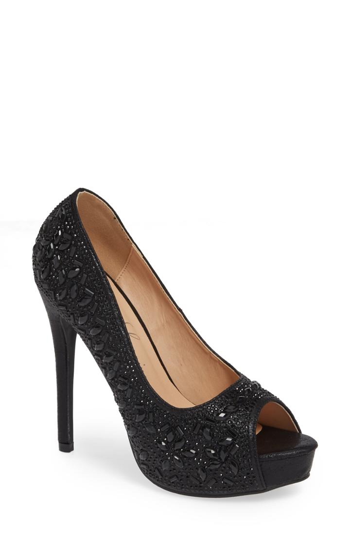 Women's Lauren Lorraine Candy 3 Embellished Platform Pump