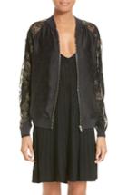Women's Opening Ceremony Gestures Lace Bomber Jacket