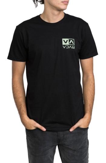 Men's Rvca Electro Flipped Box Graphic T-shirt - Black