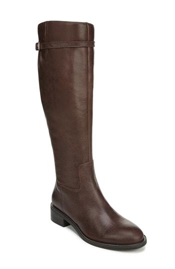 Women's Franco Sarto Belaire Riding Boot .5 Regular Calf M - Brown
